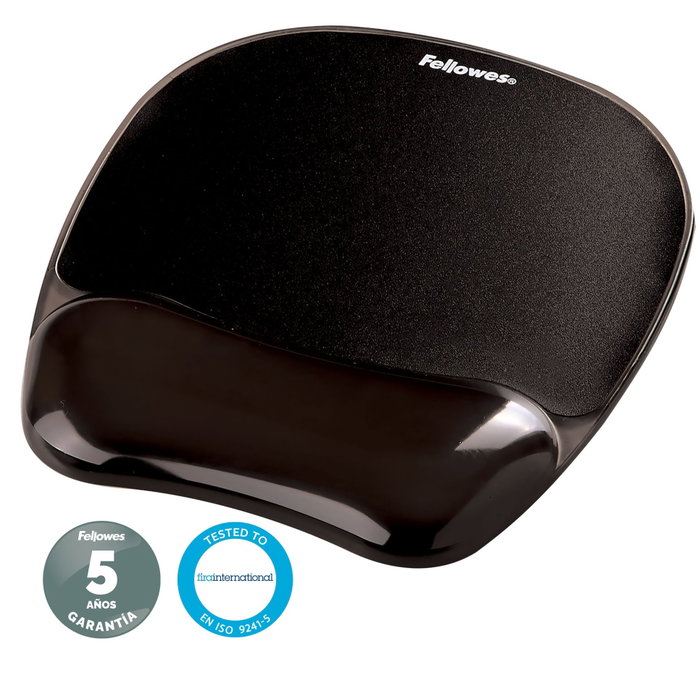 Fellowes Alfombrilla con Reposamuñecas Memory Foam Negro Fellowes Alfombrilla con Reposamuñecas Memory Foam Negro